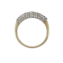 Load image into Gallery viewer, 9ct Gold Diamond &amp; Sapphire Set Band Ring
