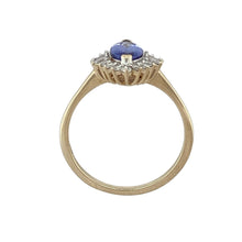 Load image into Gallery viewer, 9ct Gold Diamond &amp; Tanzanite Set Cluster Ring
