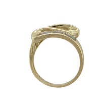 Load image into Gallery viewer, 9ct Gold Diamond &amp; Opalique Twist Wide Band Ring
