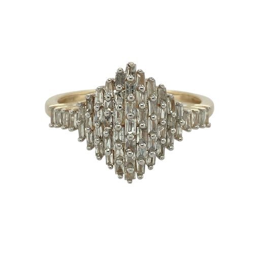 9ct Gold & Diamond Set Cluster Ring
