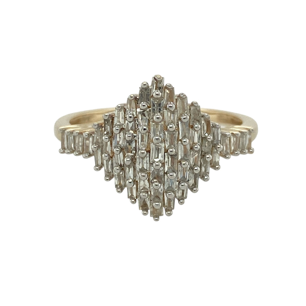 9ct Gold & Diamond Set Cluster Ring