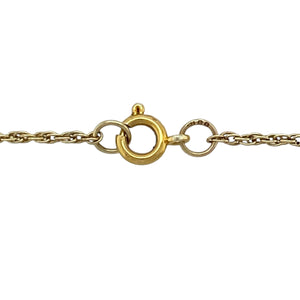9ct Gold & Diamond Set Open Heart 16" Necklace