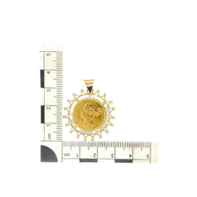 Load image into Gallery viewer, 9ct Gold Decorative Mount Pendant with 22ct Gold Half Sovereign Pendant
