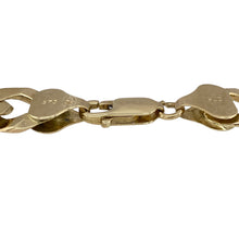 Load image into Gallery viewer, Bring bold style and timeless strength to your collection with this pre-owned 9ct yellow gold curb bracelet, offering a heavyweight design with classic appeal—perfect as a standout statement or luxury everyday accessory.

Design: The bracelet measures 8.5&quot; in length with a 12mm link width, creating a wide and powerful profile in a traditional curb link style.
Material: Made from solid 9-carat yellow gold, the polished finish enhances the smooth links with a rich golden shine.

