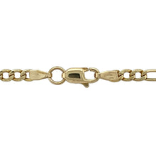 Load image into Gallery viewer, Bring classic style and versatile elegance to your collection with this pre-owned 9ct yellow gold Figaro chain, offering a refined design with timeless appeal—perfect worn alone or paired with a pendant.

Design: The chain measures 18&quot; in length with a 3mm link width, featuring the traditional Figaro pattern of alternating short and long links for added character.
Material: Made from 9-carat yellow gold, the polished finish enhances the warm tone and smooth design.

