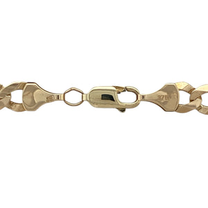 Bring bold style and timeless strength to your collection with this pre-owned 9ct yellow gold curb chain, offering a solid feel with classic appeal—perfect worn alone or with a pendant.

Design: The chain measures 20" in length with a 6mm link width, giving it a strong and powerful profile in the traditional curb style.
Material: Made from 9-carat yellow gold, the polished finish enhances the smooth links with a rich golden shine.
