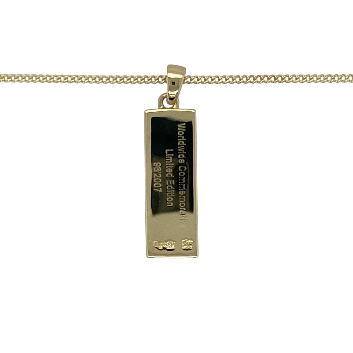 9ct Gold & Diamond Set Clogau Ingot 18" Necklace