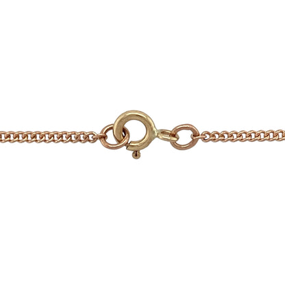 9ct Gold & Pink Sapphire Set Clogau Celtic Cross 18" Necklace