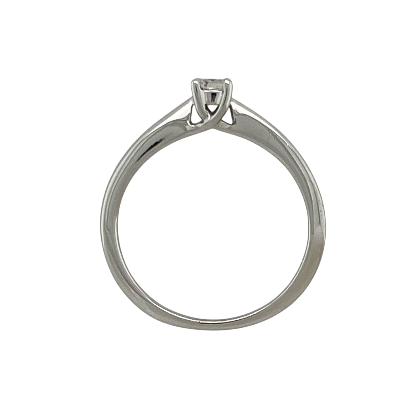 9ct White Gold & Diamond Set Solitaire Ring