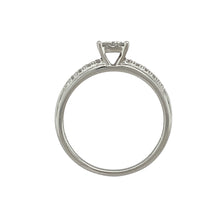 Load image into Gallery viewer, 9ct White Gold &amp; Diamond Princess Style Cluster Solitaire Ring
