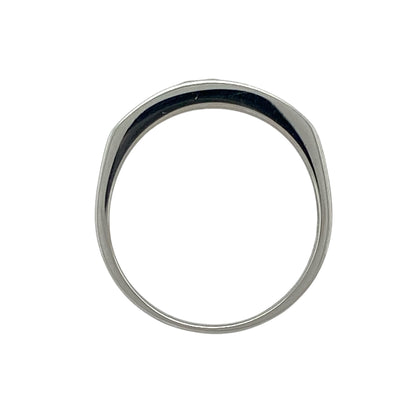 18ct White Gold & Diamond Set Band Ring