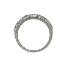Load image into Gallery viewer, 18ct White Gold &amp; Diamond Set Three Row Band Ring
