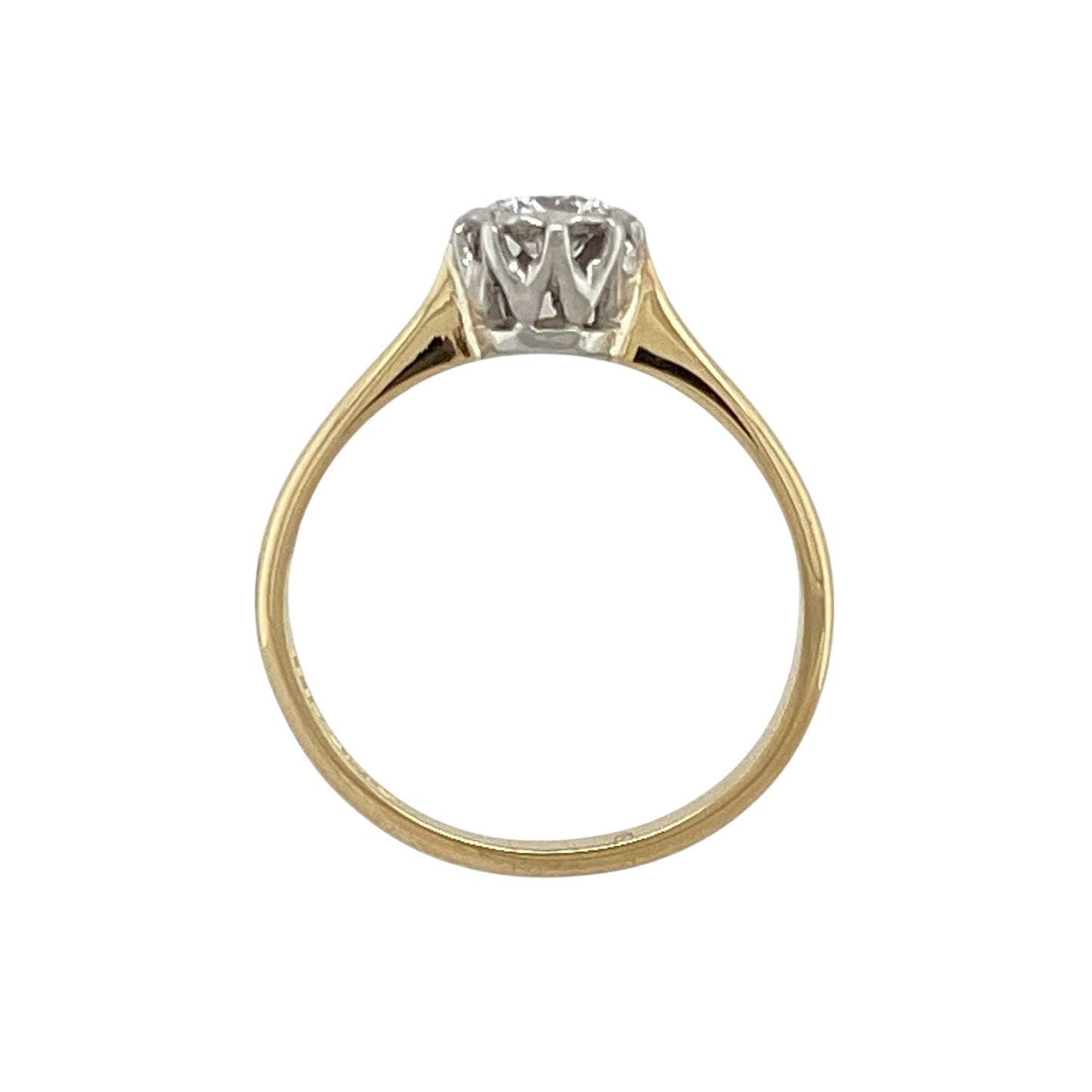 18ct Gold & Platinum Diamond Set Solitaire Ring