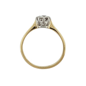 18ct Gold & Platinum Diamond Set Solitaire Ring