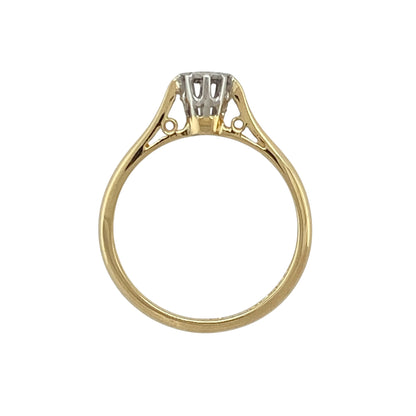 18ct Gold & Platinum Diamond Set Solitaire Ring
