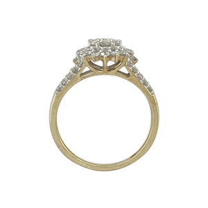 9ct Gold & Diamond Set Cluster Ring