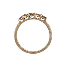 Load image into Gallery viewer, 9ct Gold &amp; Champagne Diamond Set Five Stone Set Band Ring
