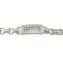Load image into Gallery viewer, New 925 Silver &amp; Cubic Zirconia Set 6&quot; Identity Belcher Bracelet
