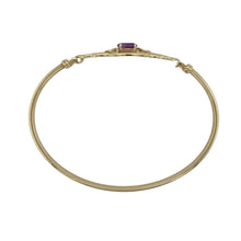 Load image into Gallery viewer, 9ct Gold &amp; Amethyst Set Celtic Knot Bangle
