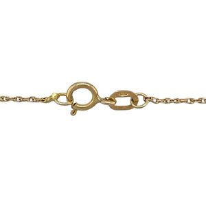 9ct Gold & Cubic Zirconia Set Triple Circle Overlapping 18" Necklace