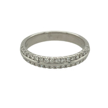 Load image into Gallery viewer, 18ct White Gold &amp; Diamond Set Two Row Band Ring
