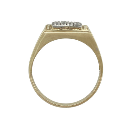 9ct Gold & Diamond Set Signet Ring