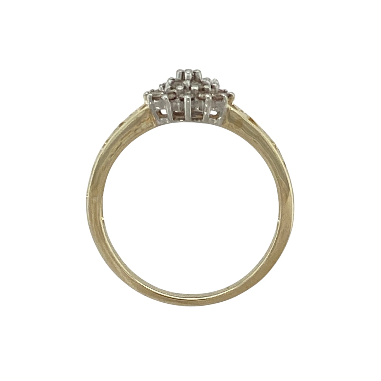 9ct Gold & Diamond Set Cluster Ring