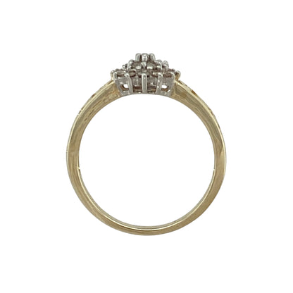9ct Gold & Diamond Set Cluster Ring