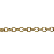 Load image into Gallery viewer, New Solid 925 Silver Heavily 9ct Gold Plated 9&quot; Patterned Belcher Bracelet
