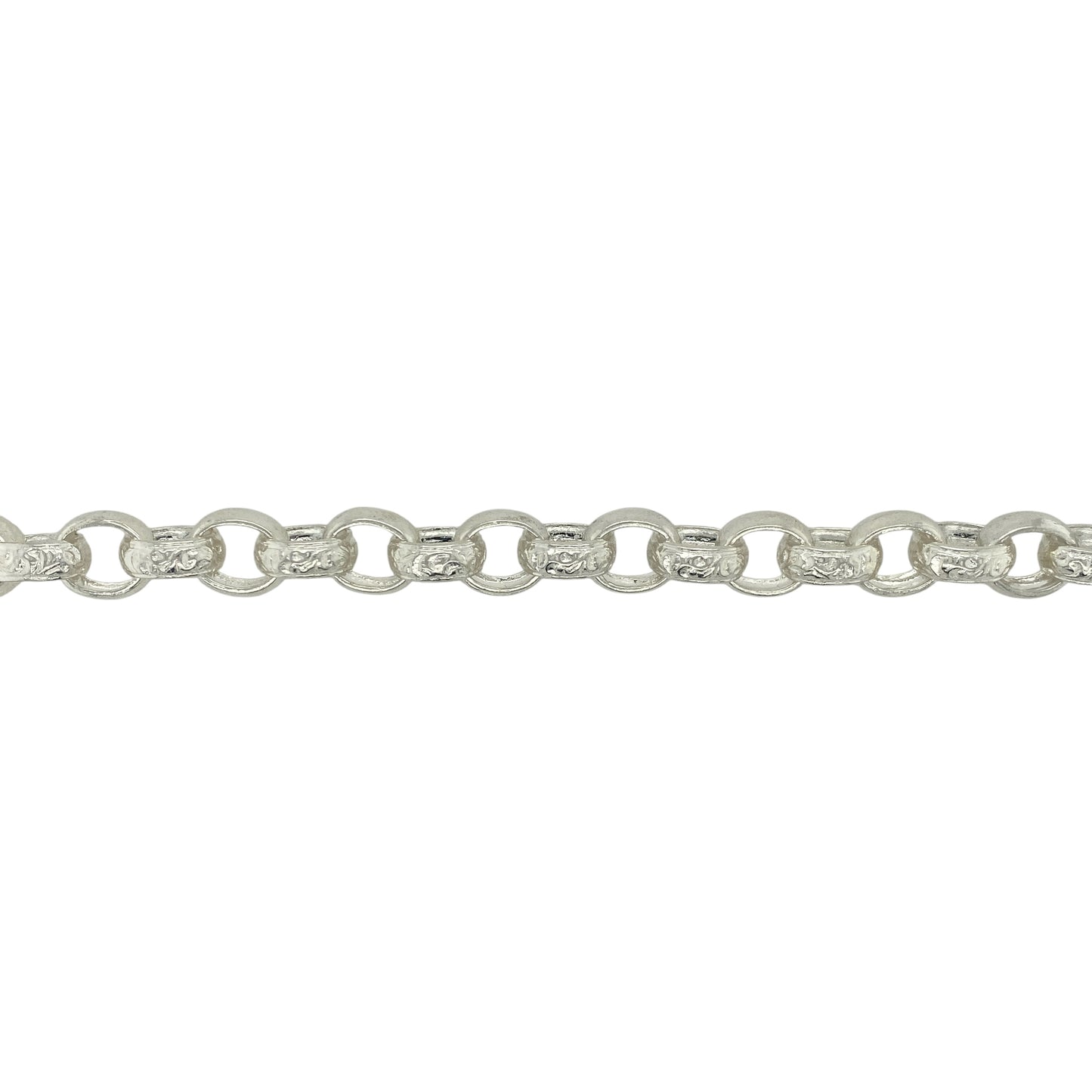 New 925 Silver 8.5" Patterned Belcher Bracelet