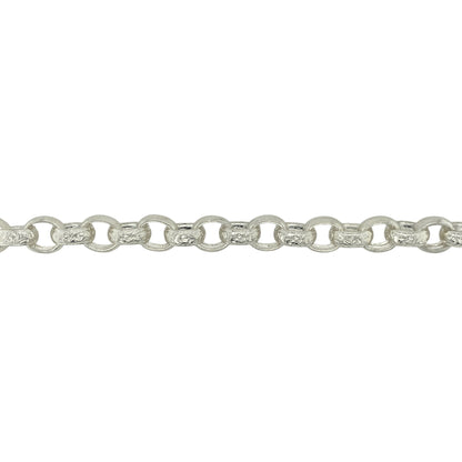New 925 Silver 8.5" Patterned Belcher Bracelet