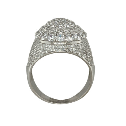 New 925 Silver & Cubic Zirconia Set Cluster Ring