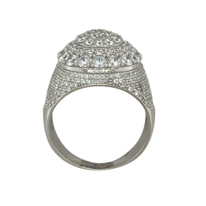 New 925 Silver & Cubic Zirconia Set Cluster Ring
