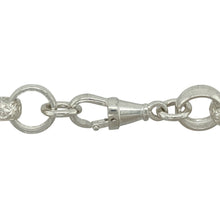 Load image into Gallery viewer, Add standout style to your collection with this new 925 solid silver belcher chain, a bold design with alternating plain and patterned links—perfect for statement wear or everyday luxury.

Design: The chain features large round belcher links, each measuring 12mm in width, with an alternating plain and patterned finish for extra character and detail.
Material: Made from solid 925 sterling silver, the polished surface ensures durability while enhancing the bold design.
