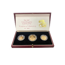 Load image into Gallery viewer, 1987 United Kingdom Queen Elizabeth Gold Proof Set
