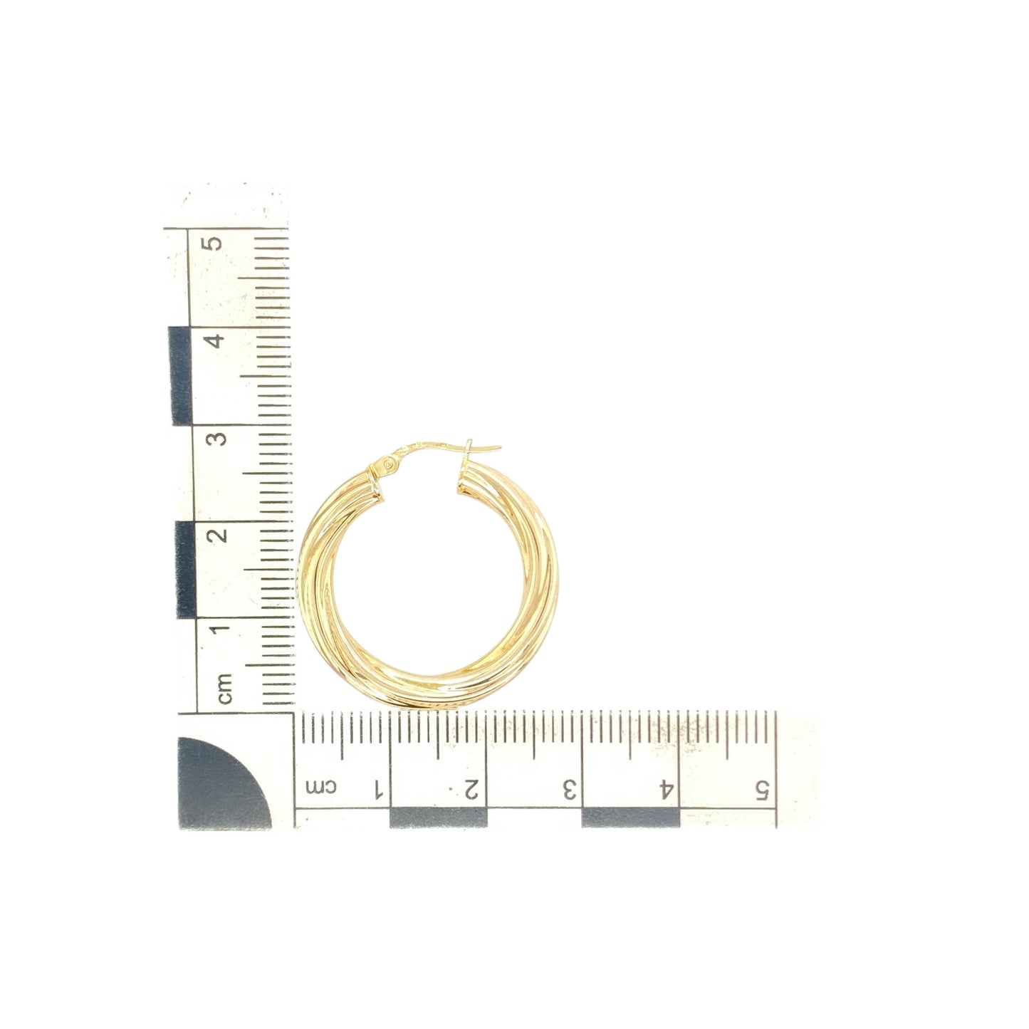 9ct Gold Twisted Hoop Creole Earrings