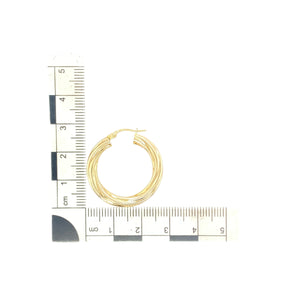 9ct Gold Twisted Hoop Creole Earrings