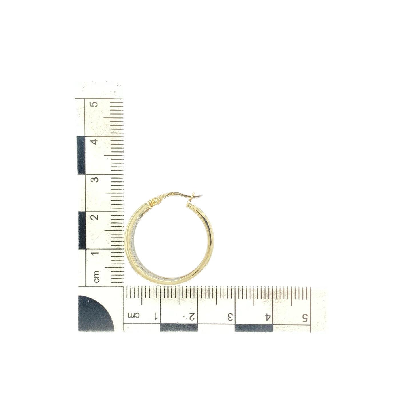 9ct Gold Open Weave Hoop Creole Earrings