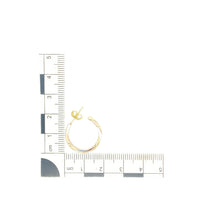 Load image into Gallery viewer, 9ct Gold Twisted Half Hoop Stud Earrings
