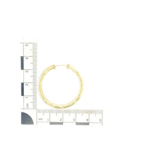 Load image into Gallery viewer, 9ct Gold Patterned Hollow Hoop Earrings
