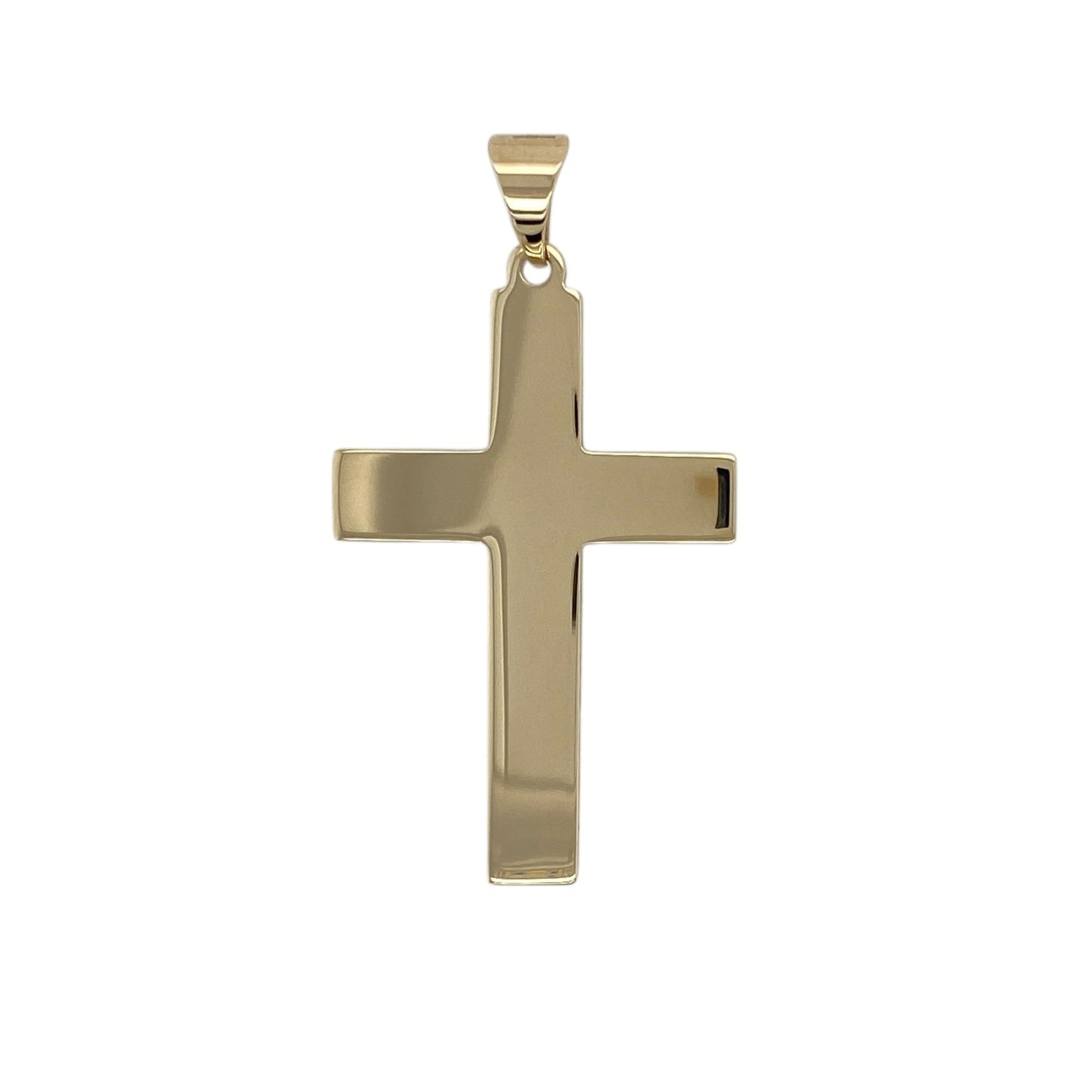 9ct Gold Plain Large Cross Pendant