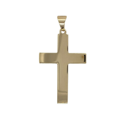 9ct Gold Plain Large Cross Pendant