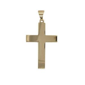 9ct Gold Plain Large Cross Pendant