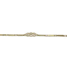 Load image into Gallery viewer, 9ct Gold &amp; Cubic Zirconia Set Celtic Knot 7.5&quot; Bracelet
