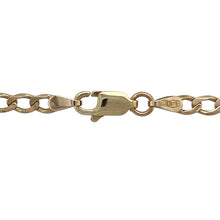 Load image into Gallery viewer, Bring timeless style and versatile design to your collection with this pre-owned 9ct yellow gold curb chain—a classic choice for everyday wear.

Design: The 20&quot; chain features a traditional curb link pattern with a 4mm width, creating a bold yet refined look.
Material: Made from 9-carat yellow gold, the polished finish enhances the warm tone and highlights the iconic curb style.

