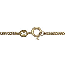 Load image into Gallery viewer, Bring classic simplicity and everyday elegance to your collection with this pre-owned 9ct yellow gold curb chain—a timeless piece with versatile appeal.

Design: The 20&quot; chain features a traditional curb link pattern with a 1.5mm width, offering a fine and understated look.
Material: Made from 9-carat yellow gold, the polished finish enhances the warm tone and highlights the delicate curb style.
