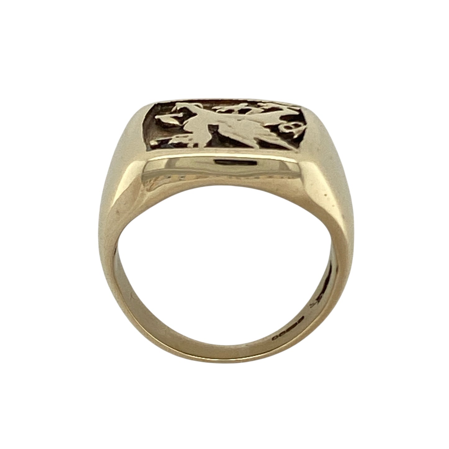 9ct Gold Welsh Dragon Signet Ring