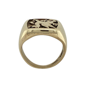 9ct Gold Welsh Dragon Signet Ring