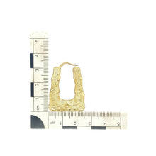 Load image into Gallery viewer, 9ct Gold Patterned Textured Handbag Creole Earrings
