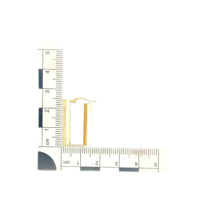 9ct Gold Rectangle Creole Earrings